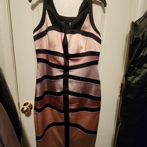 Jax Black and Pink Striped Mini Dress